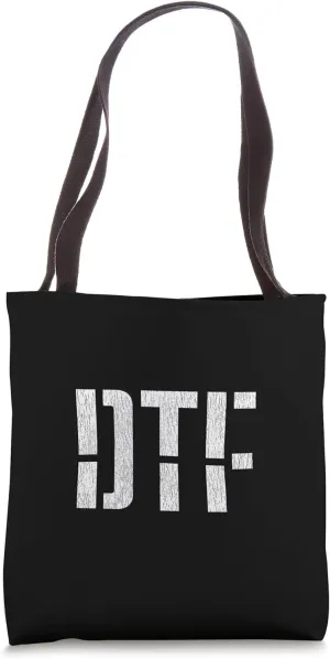 DTF Bold Stencil Design With Details Tote Bag