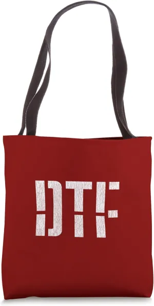 DTF Bold Stencil Design With Details Tote Bag