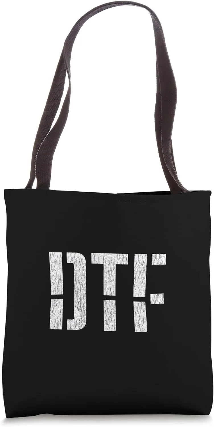 DTF Bold Stencil Design With Details Tote Bag