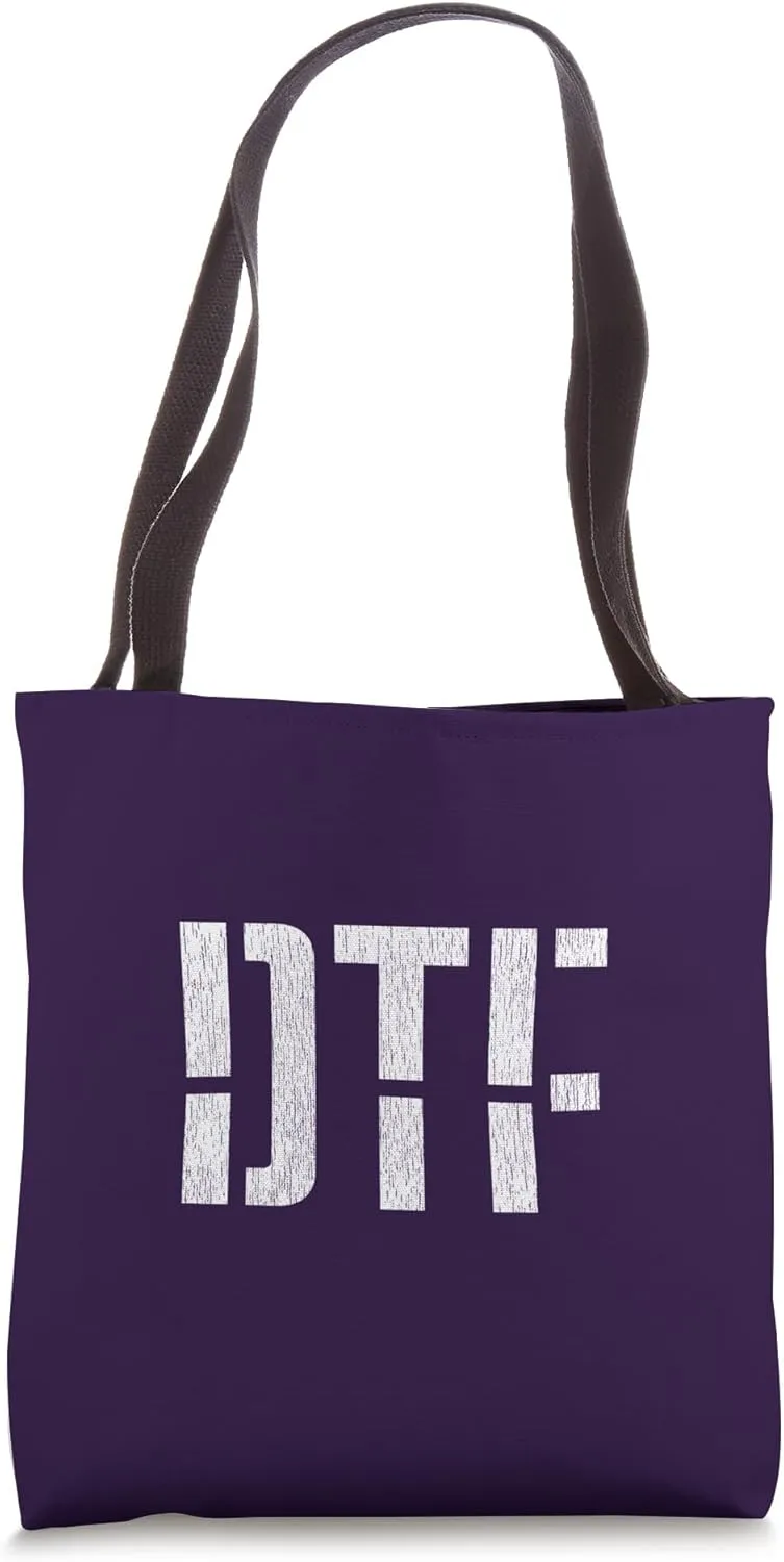 DTF Bold Stencil Design With Details Tote Bag