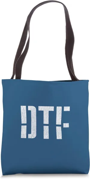 DTF Bold Stencil Design With Details Tote Bag