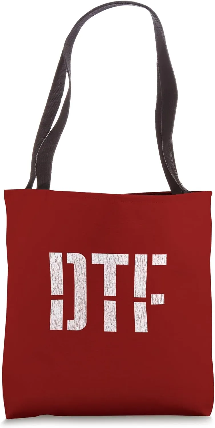 DTF Bold Stencil Design With Details Tote Bag