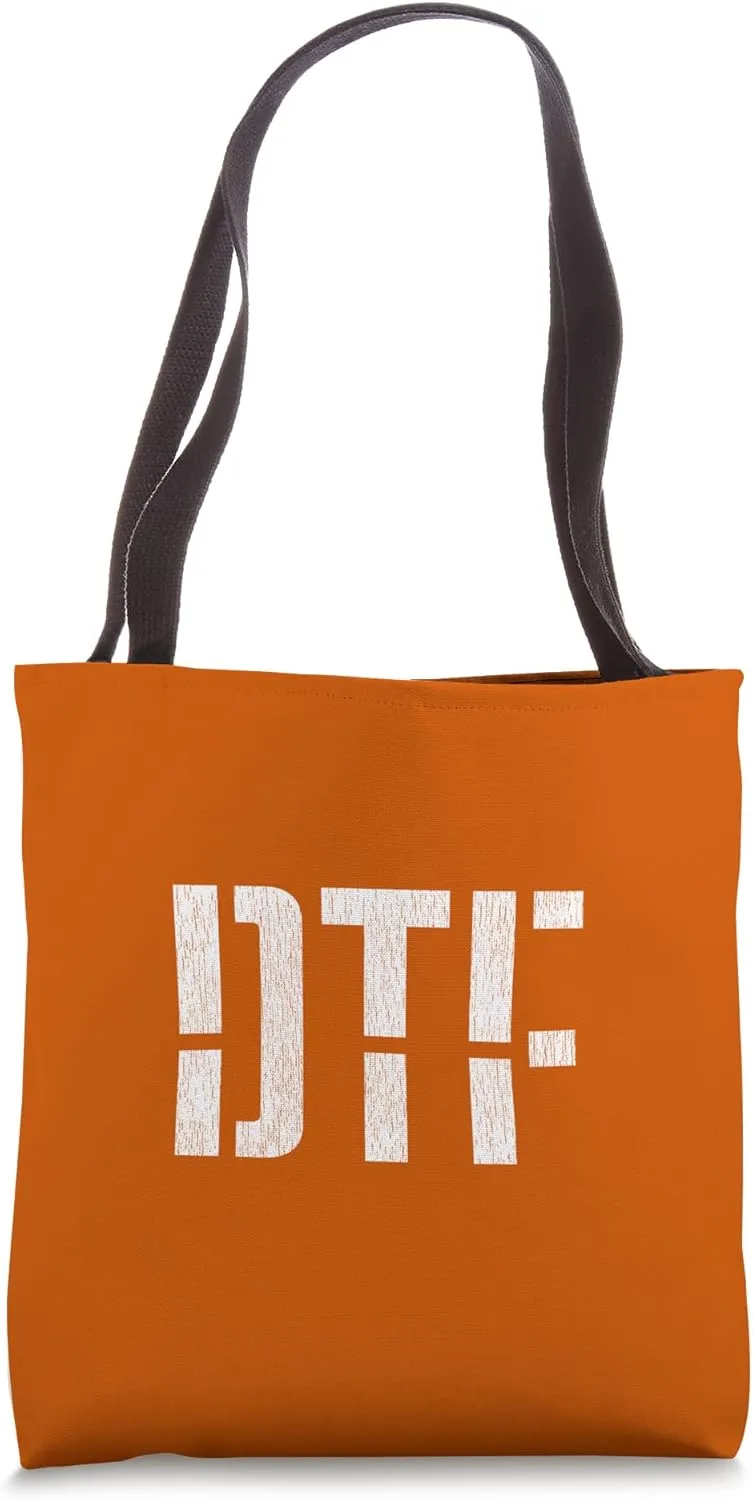 DTF Bold Stencil Design With Details Tote Bag