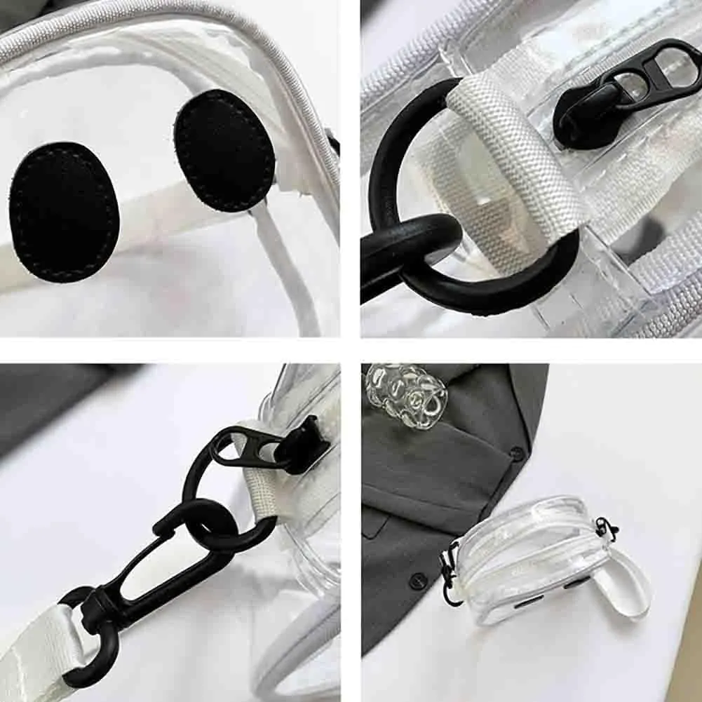 Easter Ghost Face Transparent Shoulder Bag, Funny Spooky Devil Crossbody Bag For Women, Novelty Clear Purse Demon Satchel