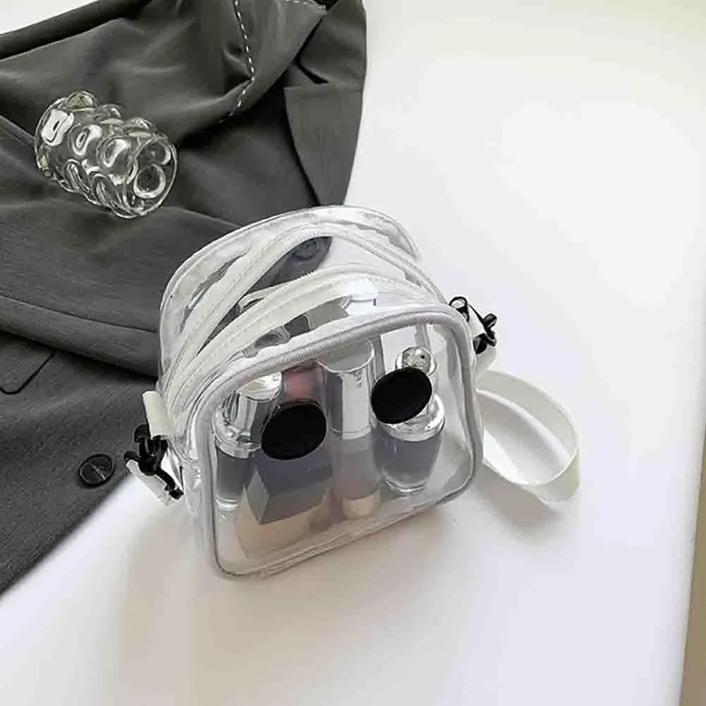 Easter Ghost Face Transparent Shoulder Bag, Funny Spooky Devil Crossbody Bag For Women, Novelty Clear Purse Demon Satchel