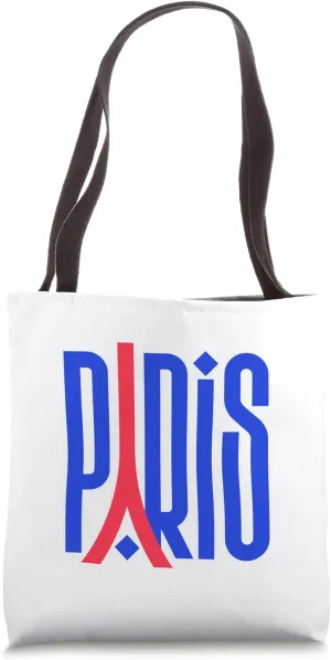 Eiffel Tower Paris Bold Typography Parisian Fashion Travel Tote Bag