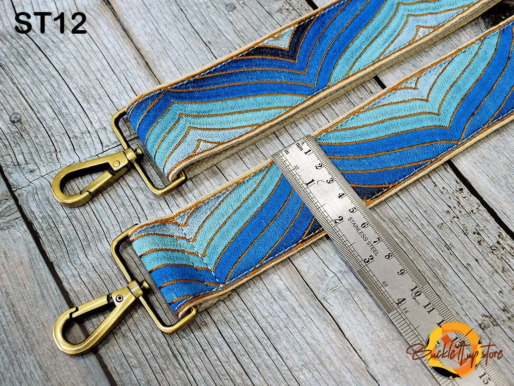 Embroidery Replacement Strap Purse Strap Crossbody Strap for Purses Embroidered Boho Bags Strap Boho Guitar Strap Handbag Strap gift for her