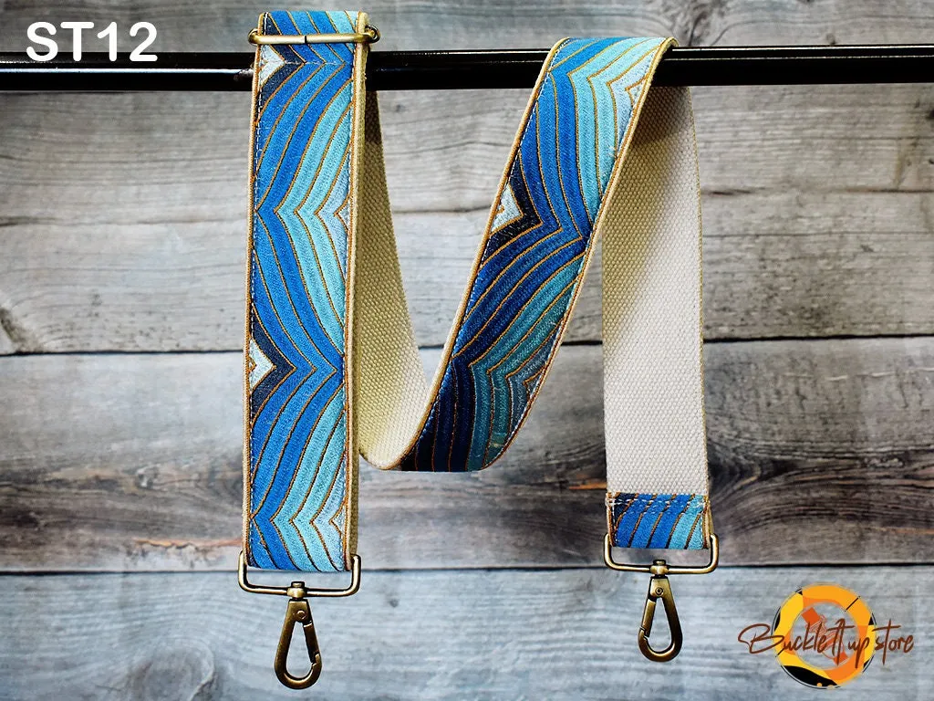 Embroidery Replacement Strap Purse Strap Crossbody Strap for Purses Embroidered Boho Bags Strap Boho Guitar Strap Handbag Strap gift for her