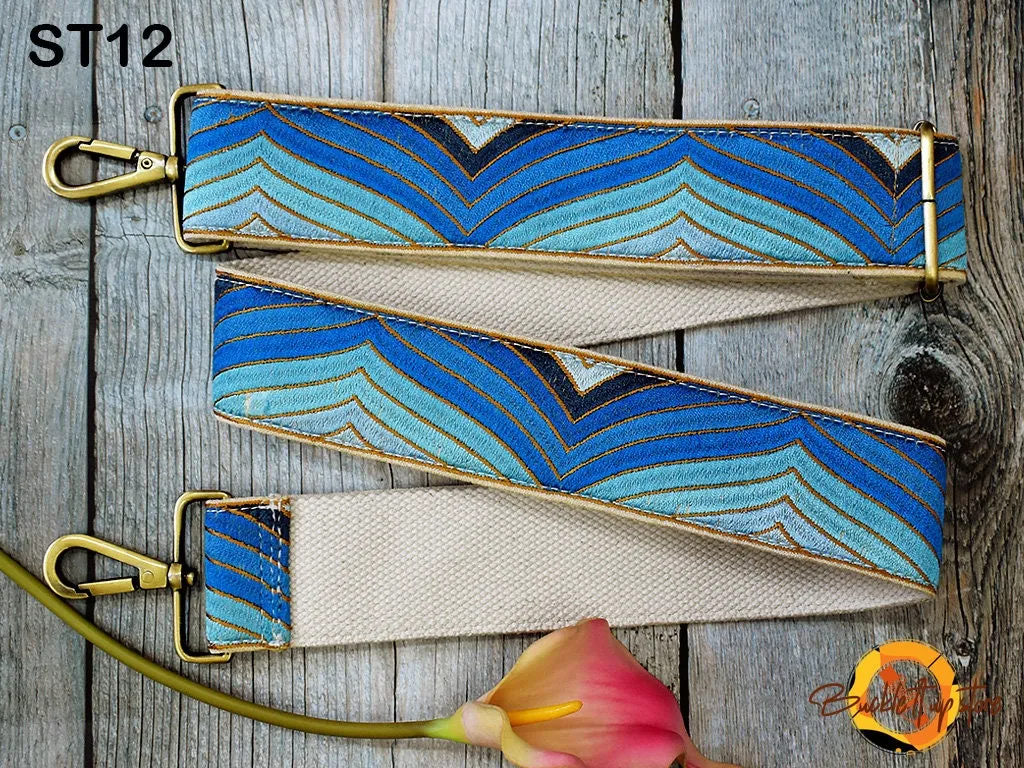 Embroidery Replacement Strap Purse Strap Crossbody Strap for Purses Embroidered Boho Bags Strap Boho Guitar Strap Handbag Strap gift for her