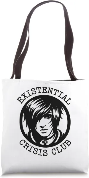 Emo Existential Crisis Club Cool Graphic Statement Tote Bag