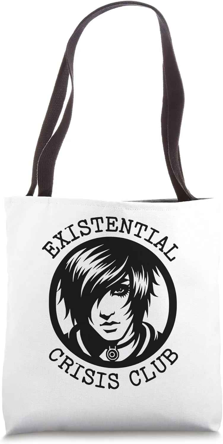Emo Existential Crisis Club Cool Graphic Statement Tote Bag