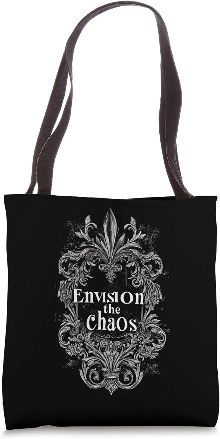 Envision the Chaos |Gothic Alt Grunge Hip Hop Y2K Emo Scene Tote Bag