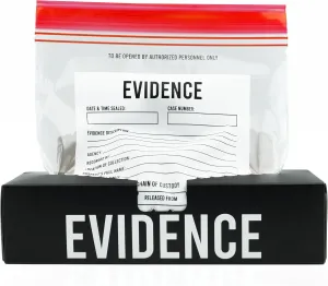 Evidence Bags 25pcs - Funny Party Favor Treat Bags Great for Police and Murder Mystery Parties. Also Perfect for Food Storage