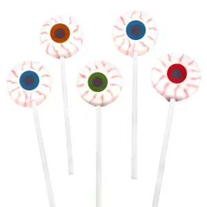 Eyeball Candy Lollipops - 30 Count Individually Wrapped Candy Eyeballs Suckers Bulk - Scary and Spooky Halloween Candy - Halloween Party Treats - Birthday Party Goodie Bags - Trick or Treat Candy