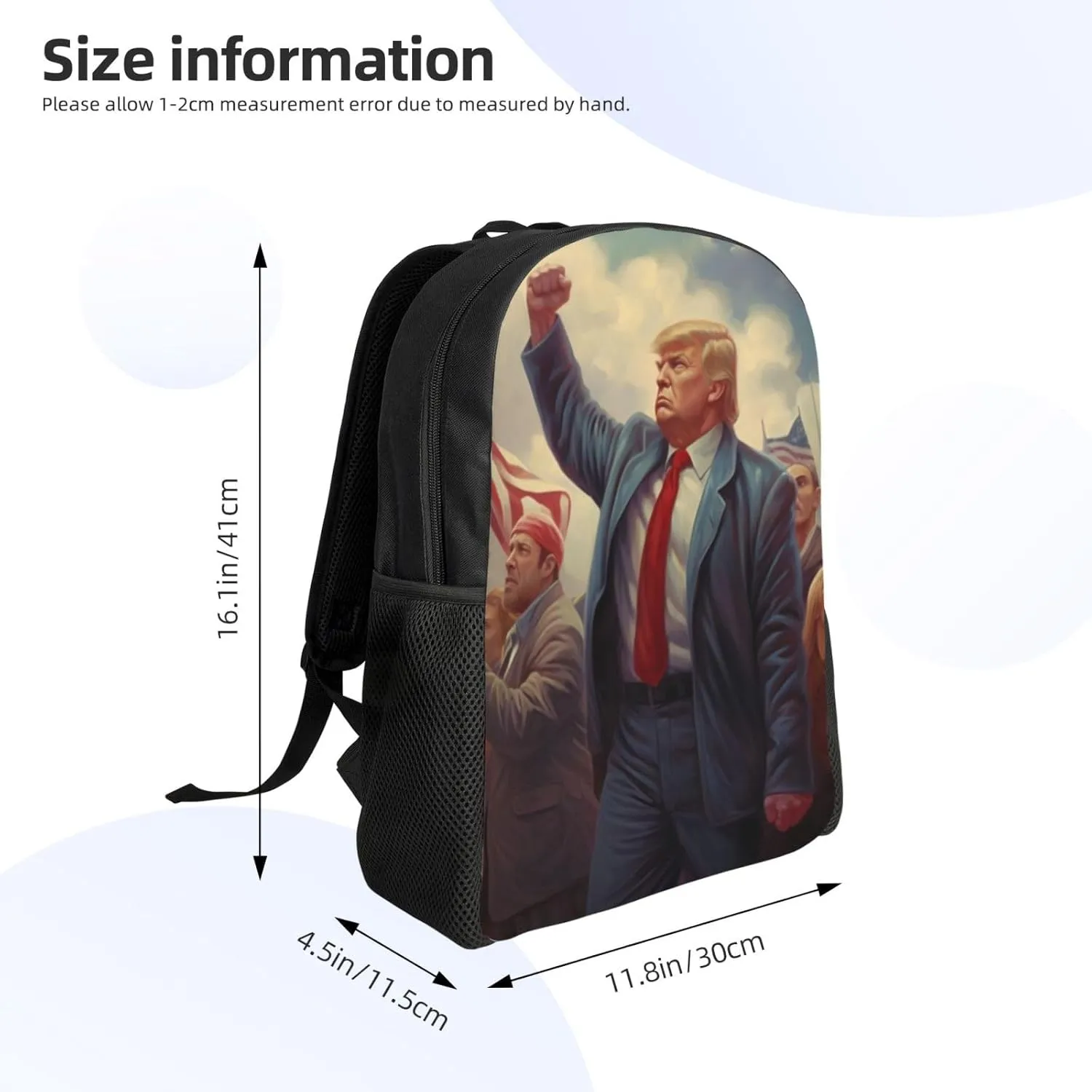 Fight Trump Backpack Waterproof Anti Theft Durable Light Laptop Bag Backpacks For Women Men Travel Gym Backpack