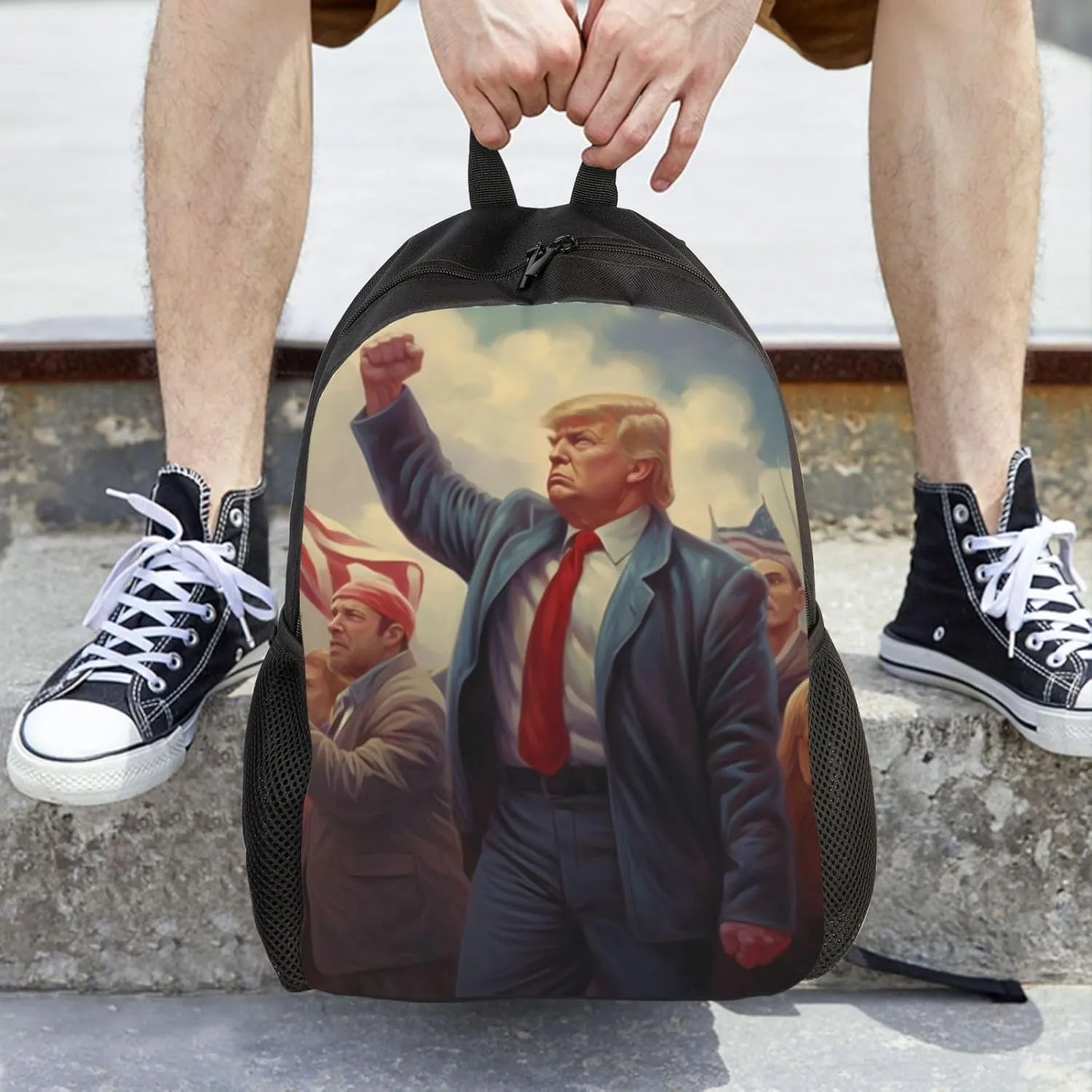 Fight Trump Backpack Waterproof Anti Theft Durable Light Laptop Bag Backpacks For Women Men Travel Gym Backpack
