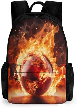 Fireball Travel Backpack Carry On Backpack Laptop Backpack Casual Work Bag for Hiking Business