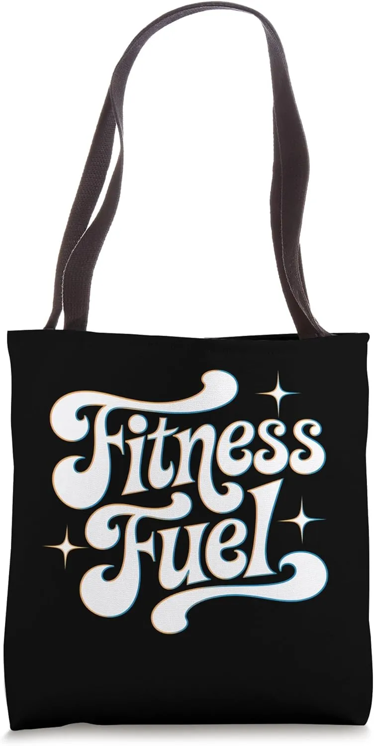 Fitness Fuel – Bold Workout Motivation Graphic Tote Bag
