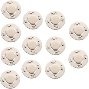 FONDOTIN 15Pairs Magnetic Snap Fasteners for DIY Handbag Accessories Durable Bag Buttons for Clothing and Backpacks Easy to Install Bag Closures