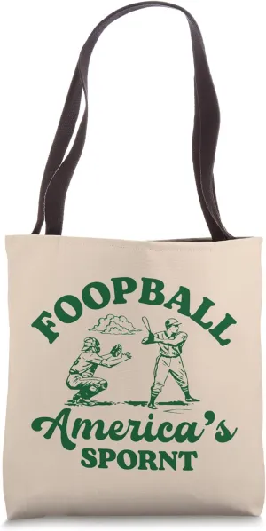 Foopball Sports Humor Joke Engrish Poorly Translated Cringe Tote Bag