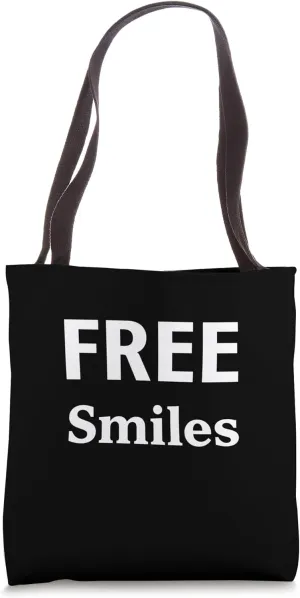 FREE Smiles Bold Typography Tote Bag