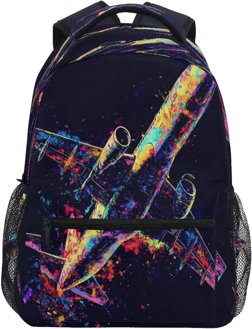 Fun Backpack for Teenager Fashion Diaper Bag Backpack with Chest Strap for Travel Trip Airplane Plane and Aircraft