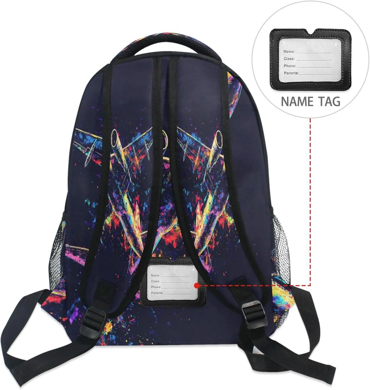 Fun Backpack for Teenager Fashion Diaper Bag Backpack with Chest Strap for Travel Trip Airplane Plane and Aircraft