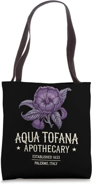 Funny Feminist Aqua Tofana Apothecary Vintage Design Tote Bag