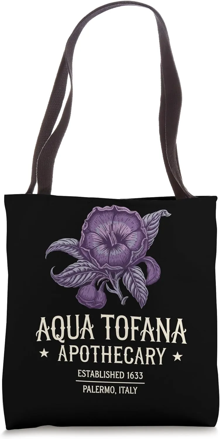 Funny Feminist Aqua Tofana Apothecary Vintage Design Tote Bag