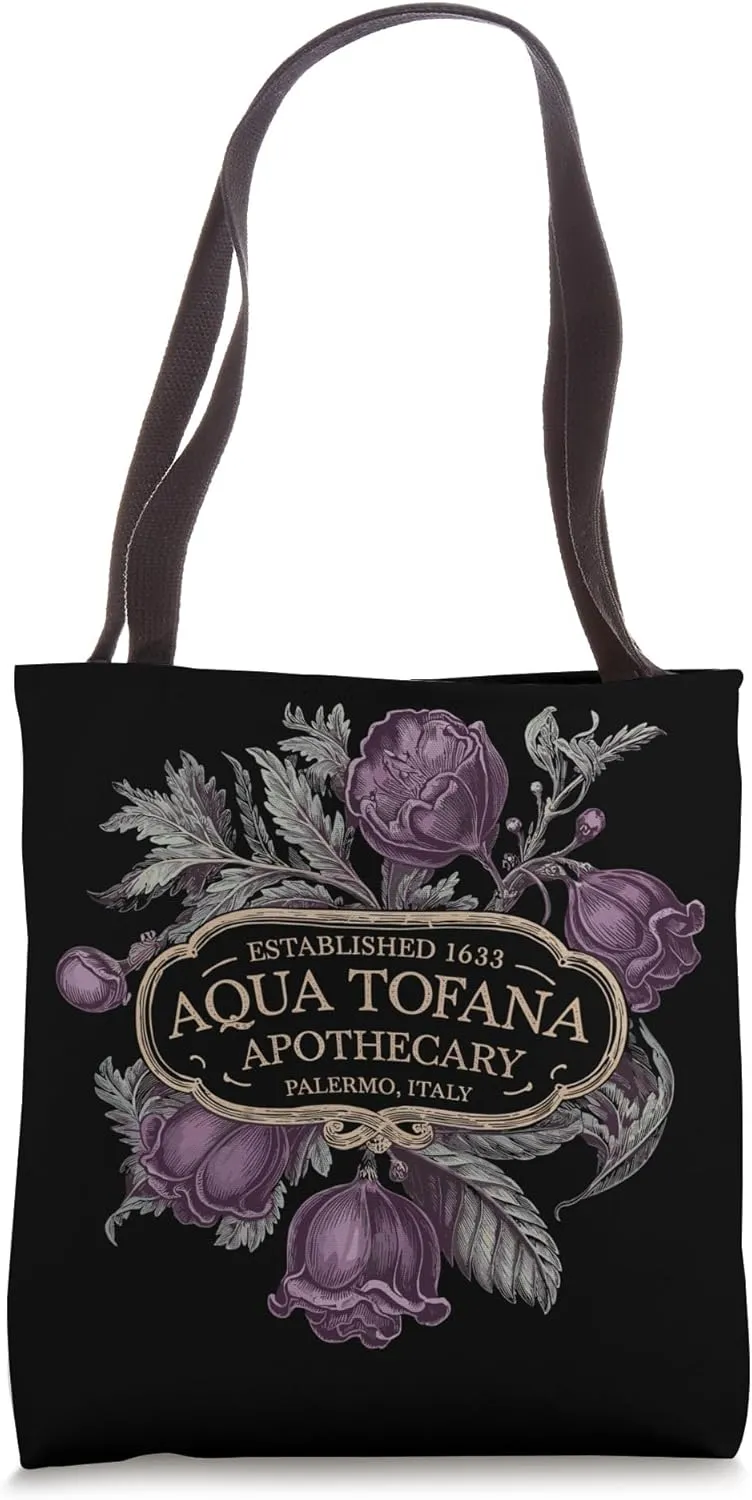 Funny Feminist Aqua Tofana Apothecary Vintage Women Tote Bag