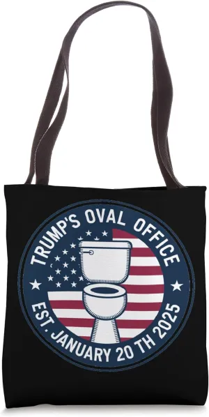 Funny Oval Office Parody Joke Anti Trump Political Satire Tote Bag