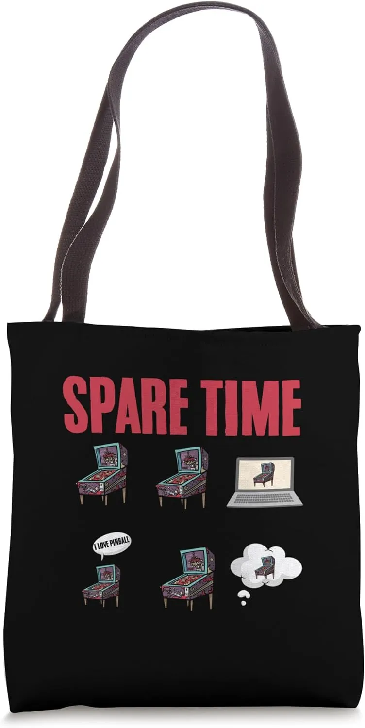 Funny Retro Pinball Arcade Machine Game Pinball Wizard Lover Tote Bag
