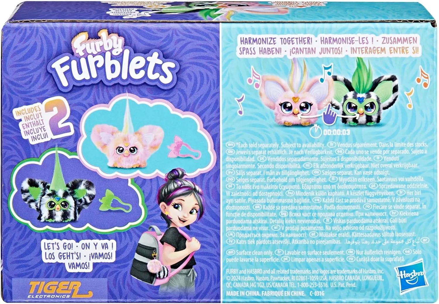 Furby Furblets Fierce & Fabulous 2 Pack, Greenie-Meanie & May-May with 45 Sounds Each, Electronic Plush Toys for Girls & Boys 6 Years & Up (Amazon Exclusive)