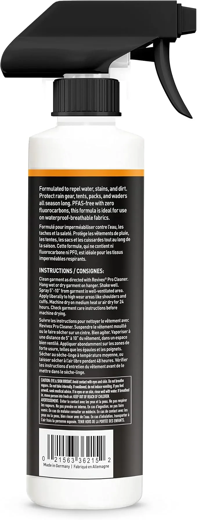 Gear AID Revivex Durable Water Repellent (DWR) Spray for Waterproofing, Restoring Performance on Nylon Jackets, Gore-TEX, Paddle, Snow and Camping Gear