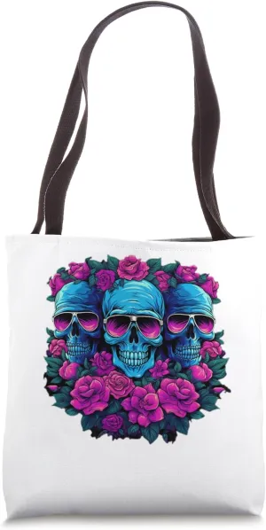 Glowing Bones: Stylish Shades for the Afterlife Tote Bag