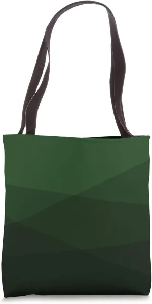 Green Monochromatic Triangle Color Block Minimalist Design Tote Bag