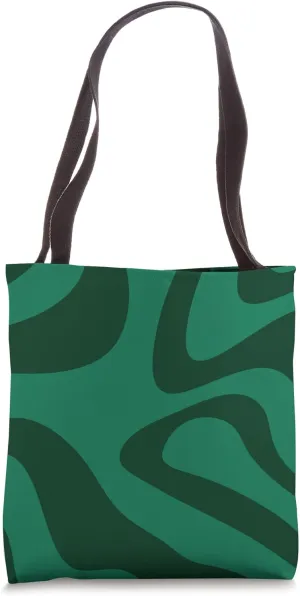 Green Organic Swirl Zebra Pattern Tote Bag