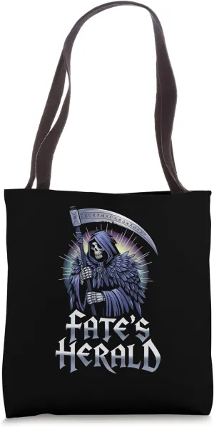 Grim Reaper Fate’s Herald Nordic Raven Art Fantasy Fans Tote Bag
