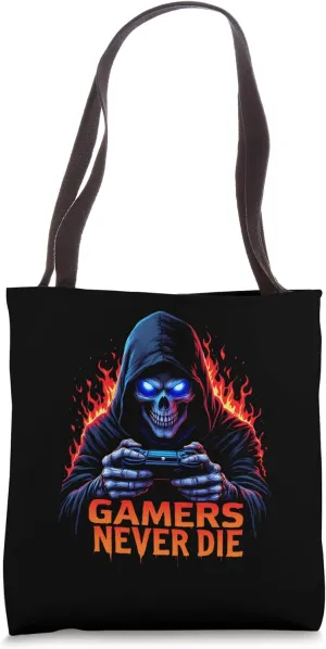 Grim Reaper Gamer Skeleton Meme Tote Bag