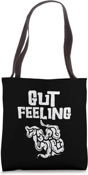 Gut Feeling - Funny Medical Intestine Distressed Style Tote Bag