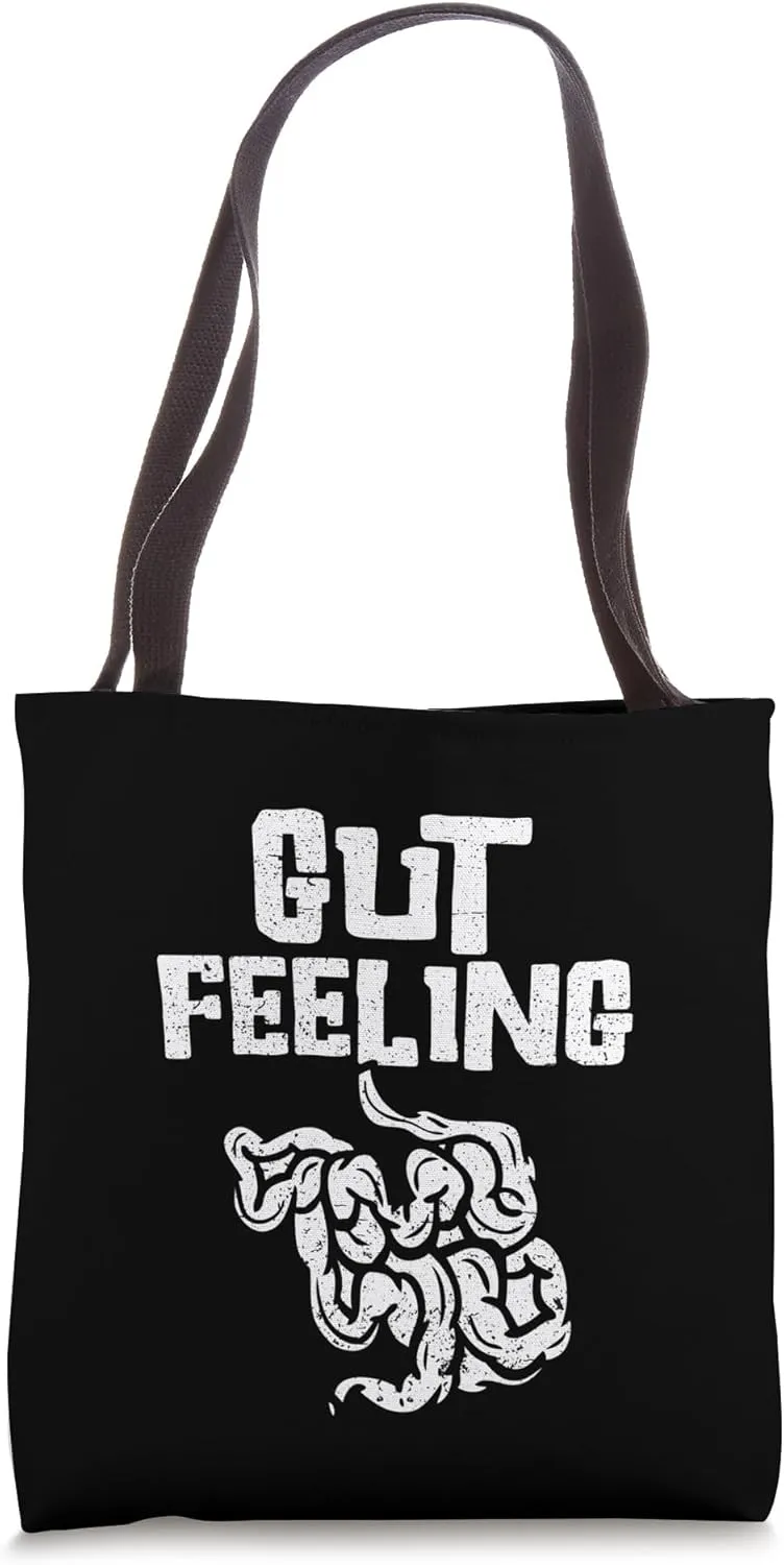 Gut Feeling - Funny Medical Intestine Distressed Style Tote Bag