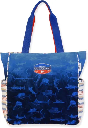 Guy Harvey Marble Marlin Large Shoulder Tote Bag