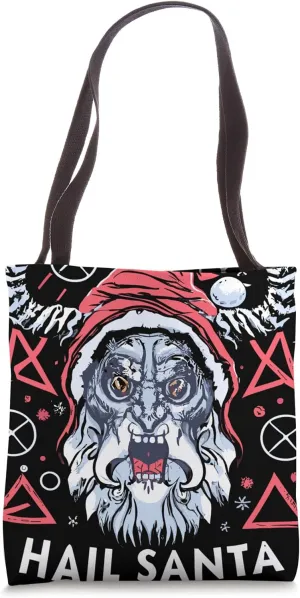 Hail Santa Krampus Gothic Christmas Tote Bag