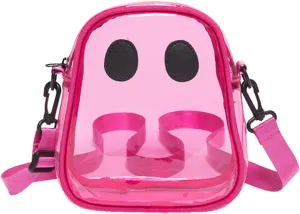 Halloween Pumpkin Clear Crossbody Purse, Transparent Novelty Ghost Purse Cute Spooky Season Shoulder Bag for Women