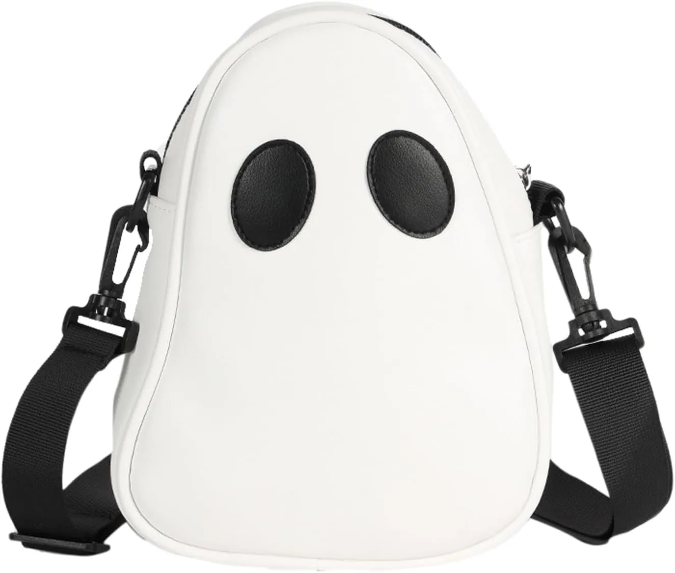 Halloween Pumpkin Crossbody Bag, Pu Leather Novelty Ghost Purse Cute Spooky Season Gothic Shoulder Bag for Women