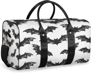 Halloween Travel Duffle Bag, Sports Gym Bags for Women Men, Carry On Weekender Overnight Bag, Spooky Bat Workout Hospital Airplane Trips Bag