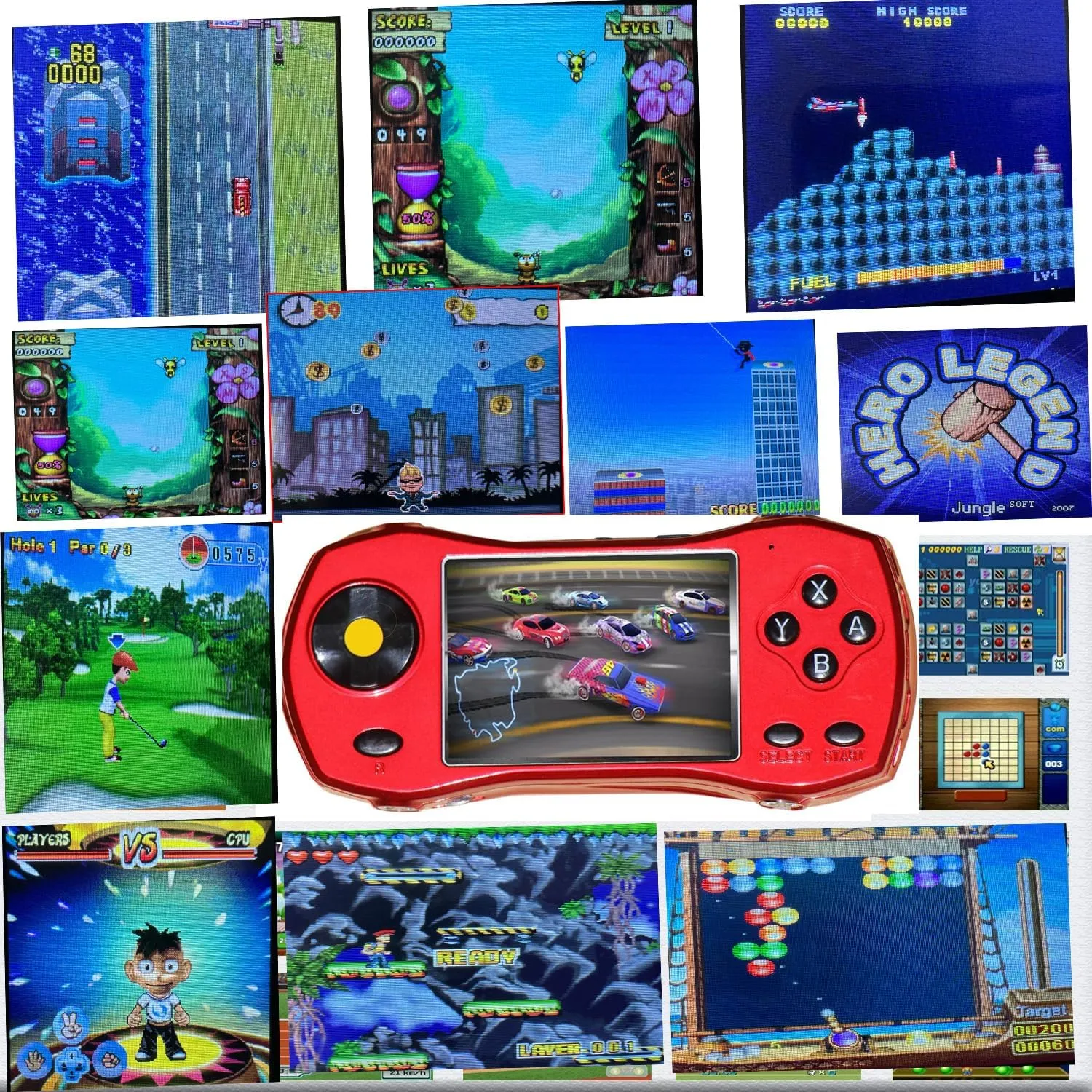 Handheld Game Console for Kids Preloaded 240 Retro Video Games, Portable Gaming Player with Rechargeable Battery 3.0" LCD Screen, Mini Arcade Electronic Toy Gifts for Boys Girls