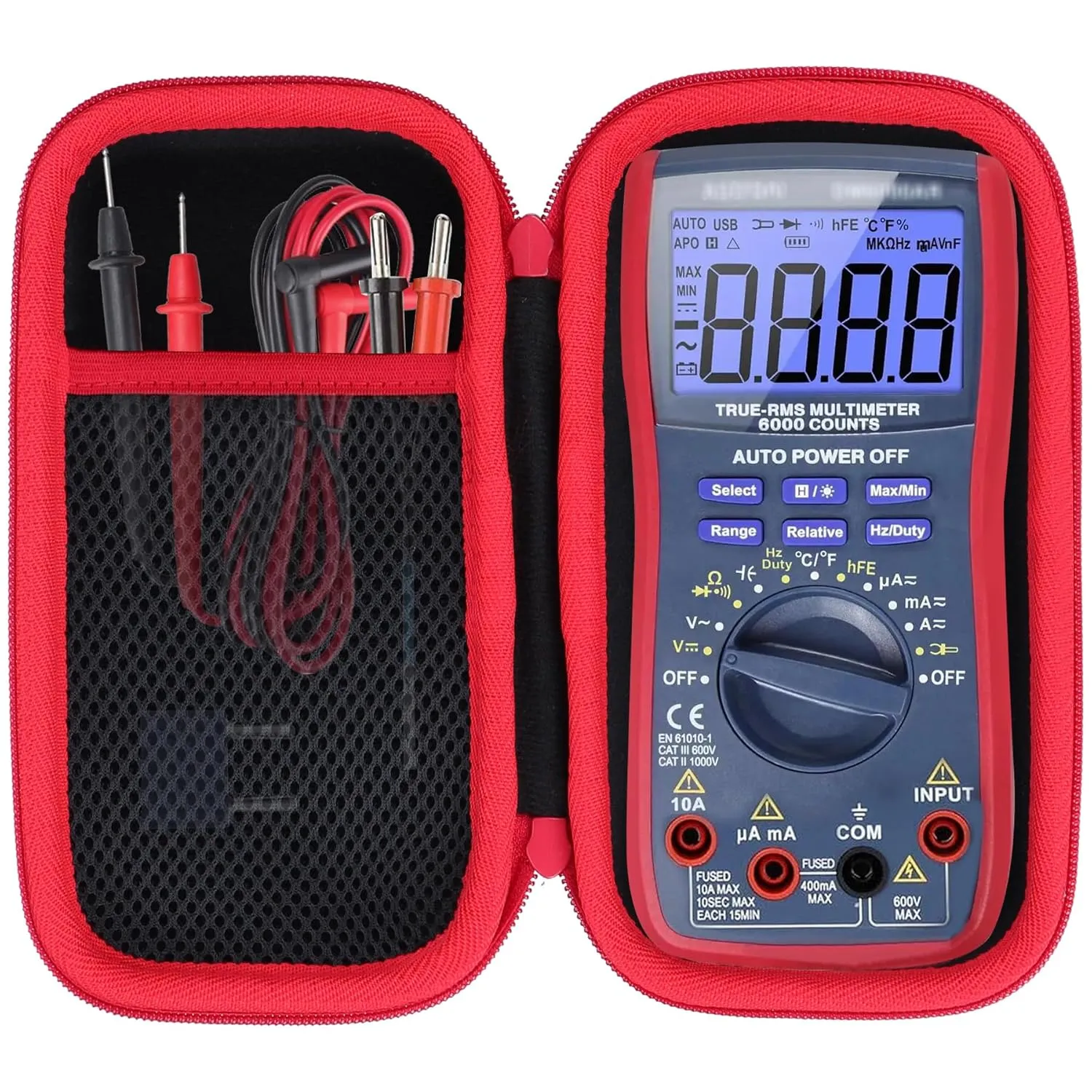 Hard Case Compatible with AstroAI Digital Multimeter Analyzer TRMS 6000 Counts Volt Meter Ohmmeter Auto-Ranging Tester