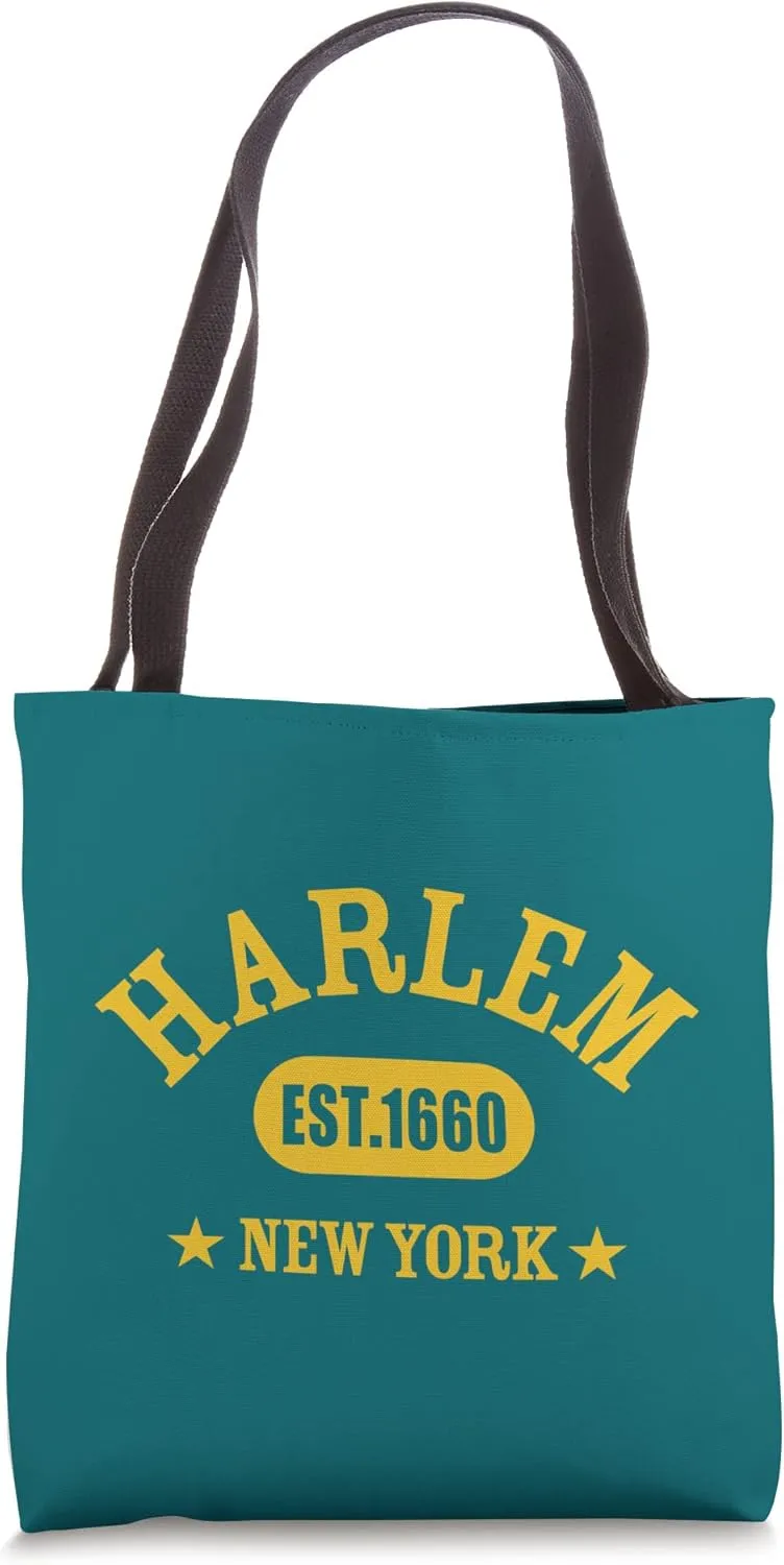 HARLEM NEW YORK, Est. Established 1660, NYC Athletic Design Tote Bag