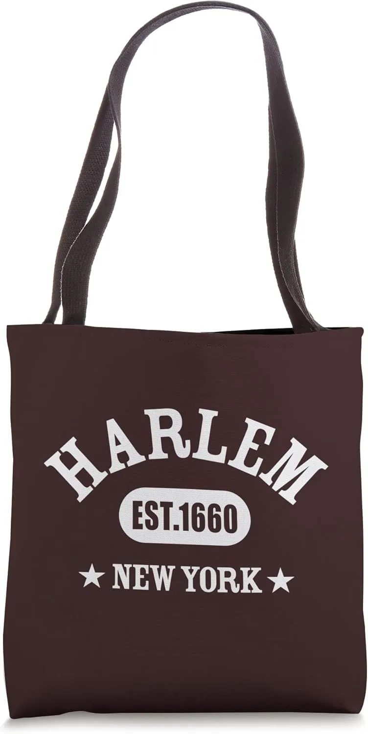 HARLEM NEW YORK, Est. Established 1660, NYC Athletic Design Tote Bag